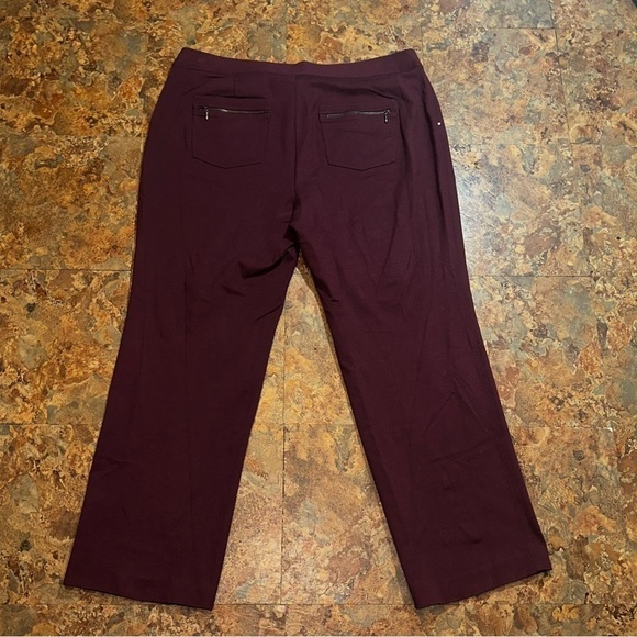INC International Concept Women’s Stretch Jeggins Burgundy Size 22 - Picture 3 of 10